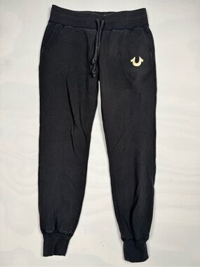 True Religion Joggers Sweatpants Cotton Tapered Black Women’s S